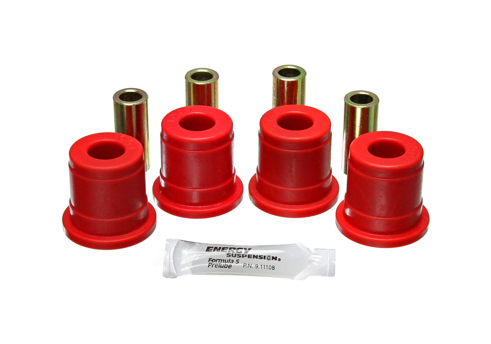 Energy Suspension 3.1105R Differential Carrier Bracket Bushing Set; Red; Front; Performance Polyurethane; - Truck Part Superstore