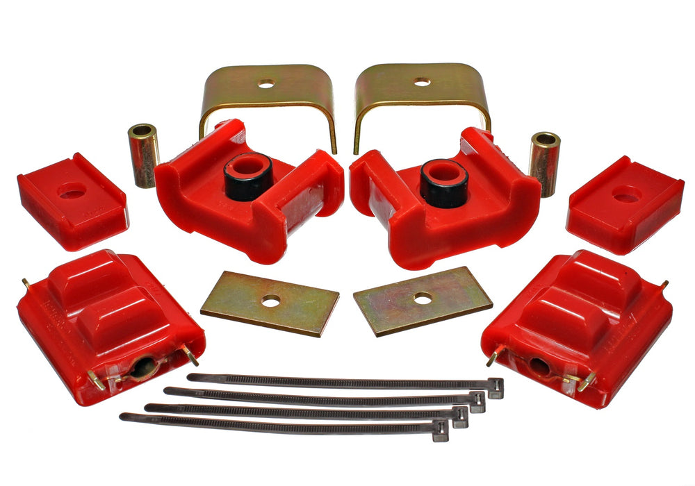 Energy Suspension 3.1124R Motor And Transmission Mount; Red; Zinc Finish; Performance Polyurethane; - Truck Part Superstore