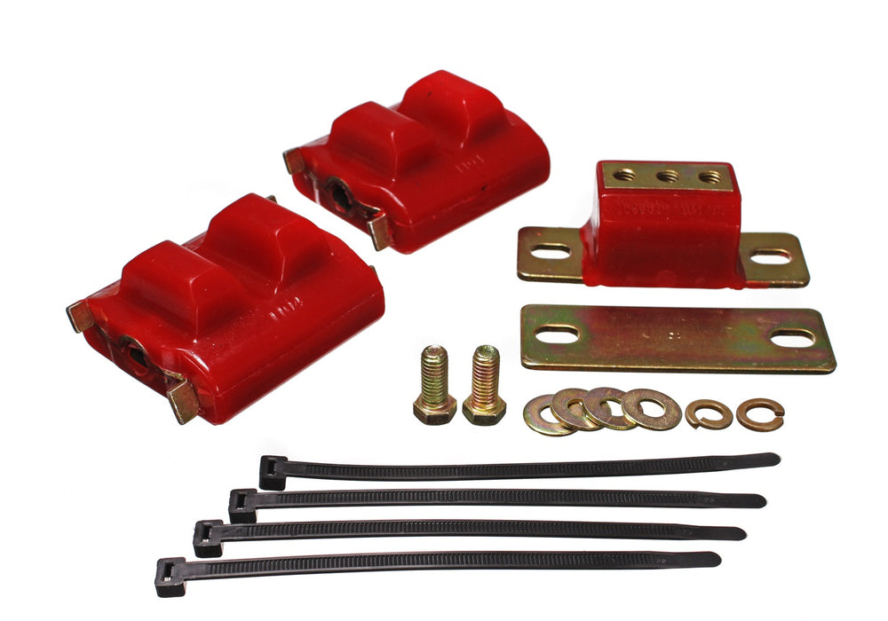 Energy Suspension 3.1130R Motor And Transmission Mount; Red; Zinc Finish; Performance Polyurethane; - Truck Part Superstore