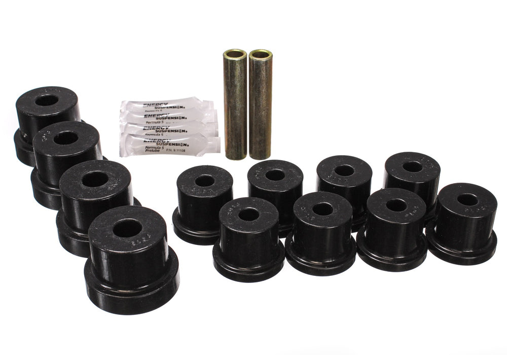 Energy Suspension 3.2102G Leaf Spring Bushing Set; Black; Rear; Performance Polyurethane; - Truck Part Superstore