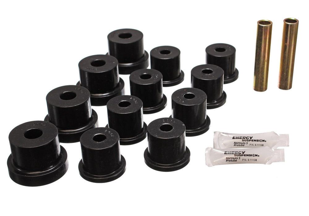 Energy Suspension 3.2122G Leaf Spring Bushing Set; Black; Rear; Performance Polyurethane; - Truck Part Superstore