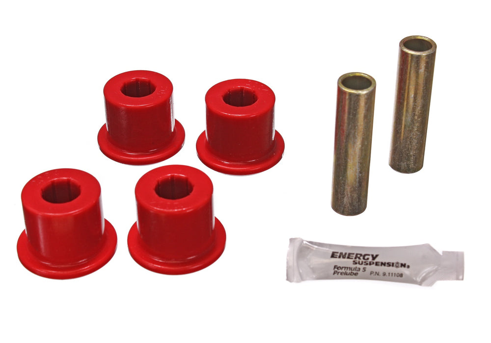 Energy Suspension 3.2126R Shackle Eye Set; Red; w/1 3/8 in. OD Frame Shackle; Performance Polyurethane; - Truck Part Superstore