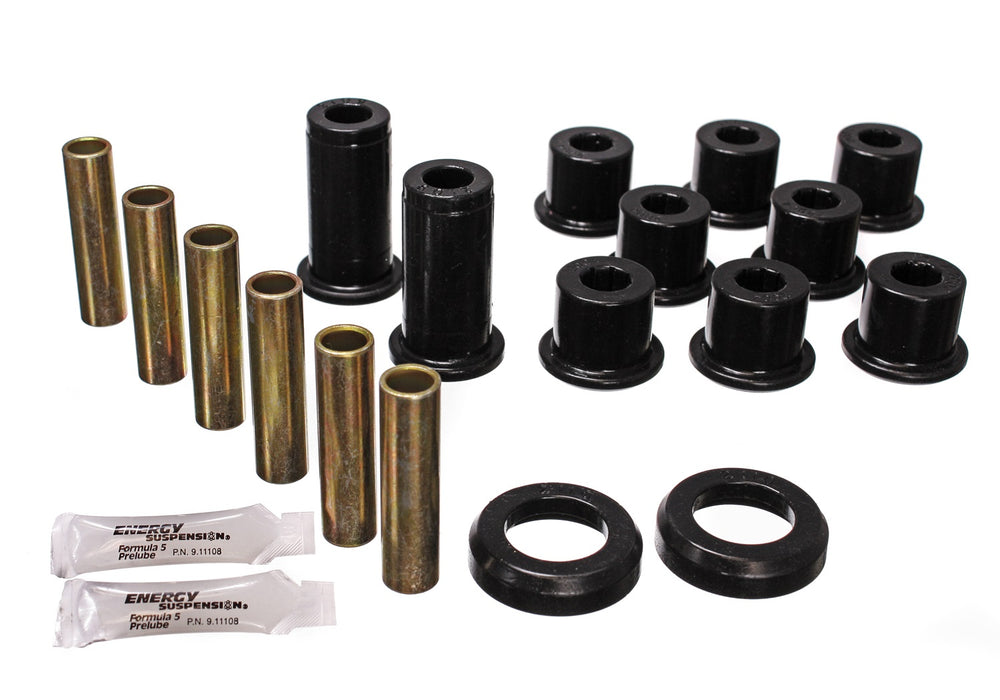 Energy Suspension 3.2129G Leaf Spring Bushing Set; Black; Rear; Performance Polyurethane; - Truck Part Superstore