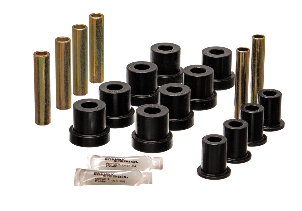 Energy Suspension 3.2131G Leaf Spring Bushing Set; Black; Front; Performance Polyurethane; - Truck Part Superstore