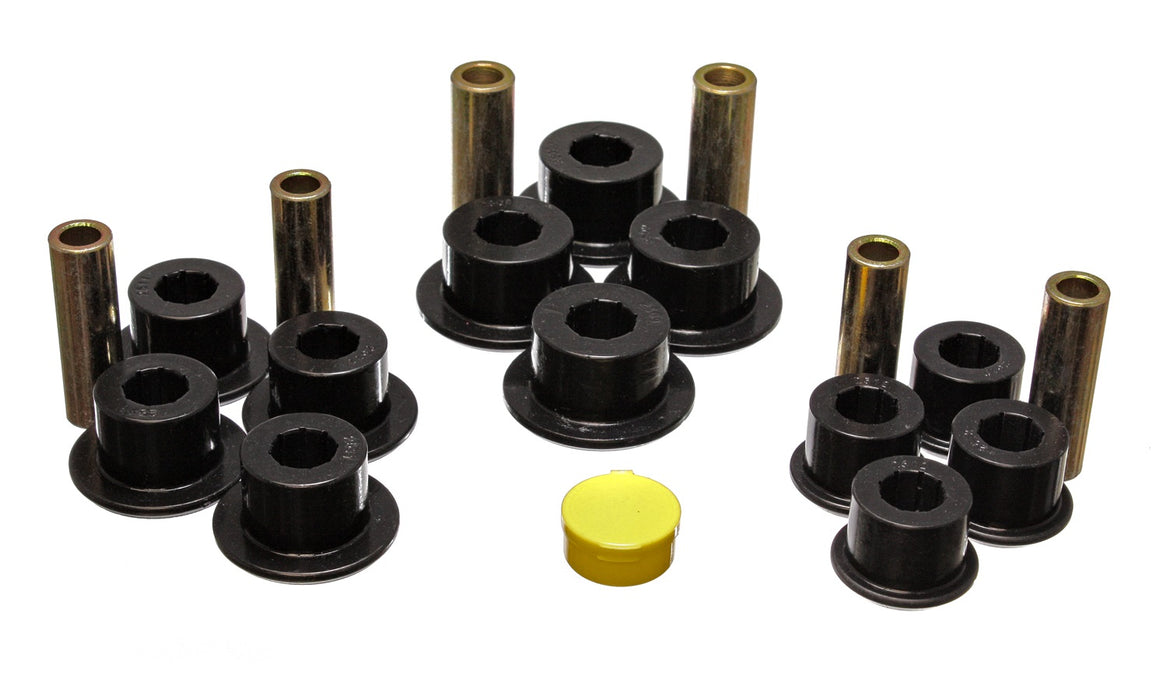 Energy Suspension 3.2141G Leaf Spring Bushing Set; Black; Rear; Performance Polyurethane; - Truck Part Superstore