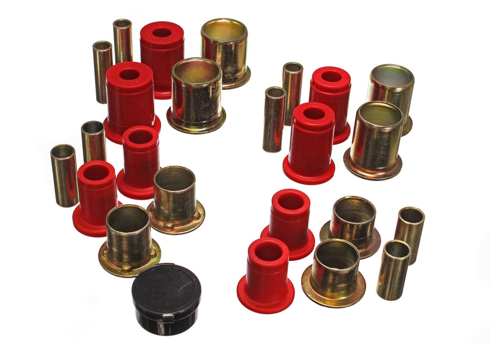 Energy Suspension 3.3106R Control Arm Bushing Set; Red; Front; Performance Polyurethane; - Truck Part Superstore