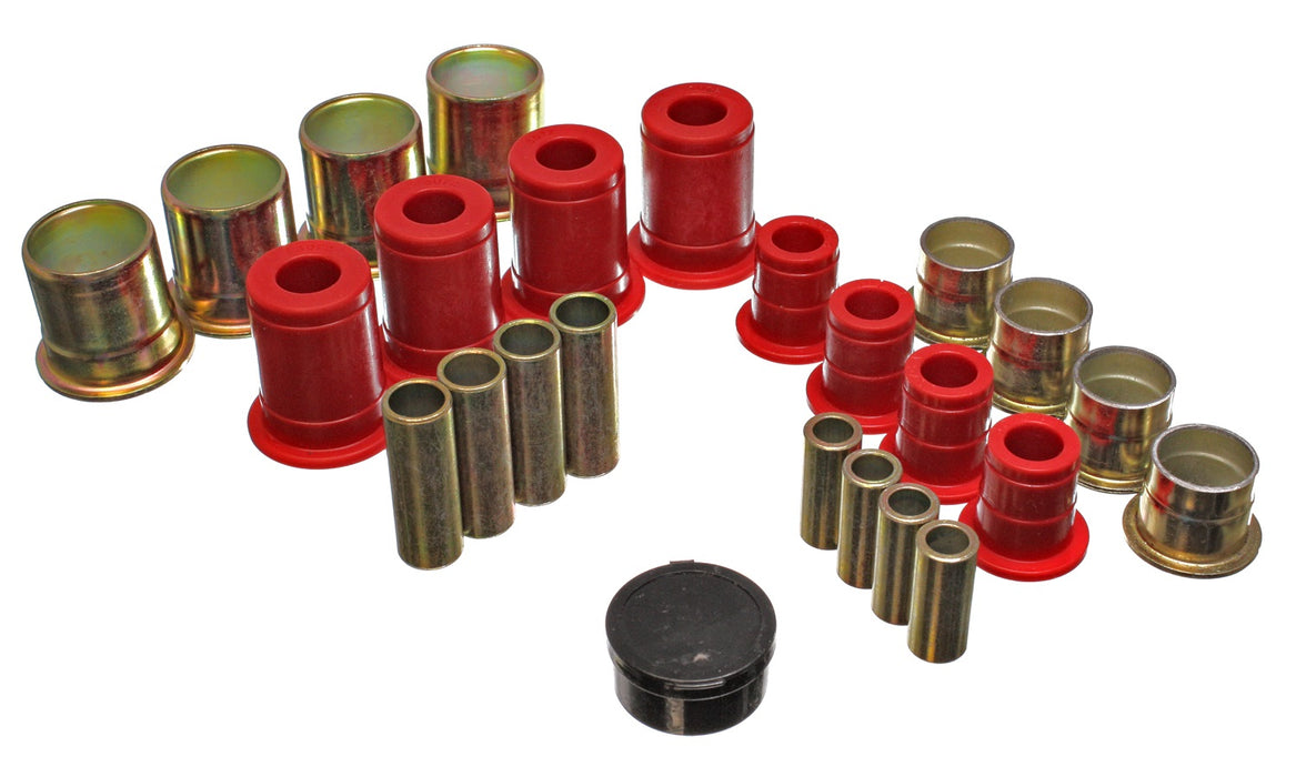 Energy Suspension 3.3126R Control Arm Bushing Set; Red; Front; Performance Polyurethane; - Truck Part Superstore