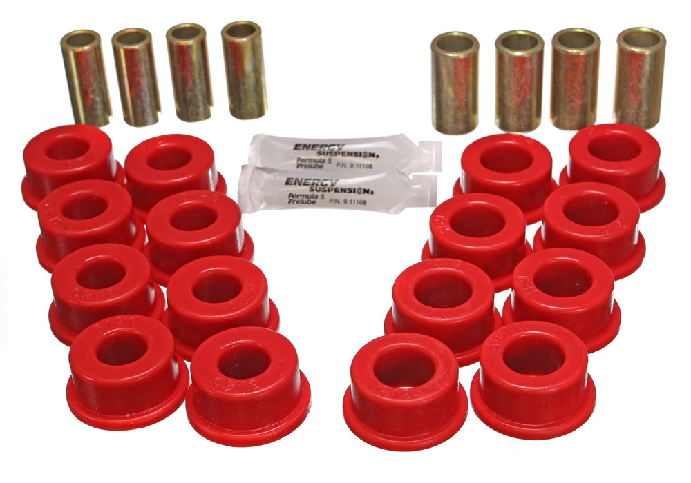Energy Suspension 3.3145R Control Arm Bushing Set; Red; Rear; Performance Polyurethane; - Truck Part Superstore