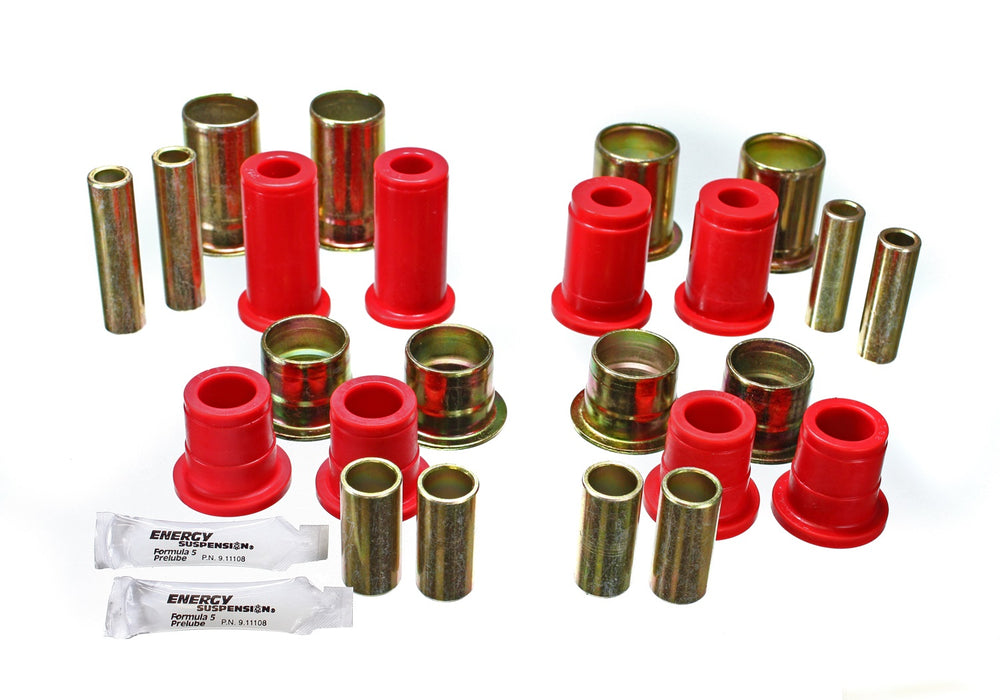 Energy Suspension 3.3156R Control Arm Bushing Set; Red; Front; Performance Polyurethane; - Truck Part Superstore