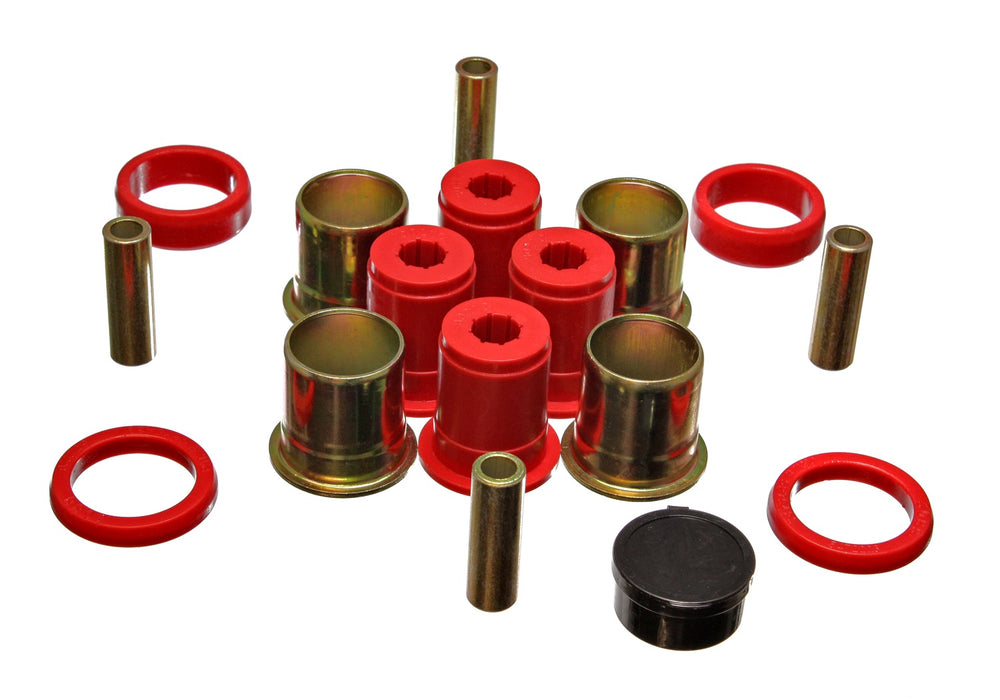Energy Suspension 3.3169R Control Arm Bushing Set; Red; Rear Upper; Performance Polyurethane; - Truck Part Superstore