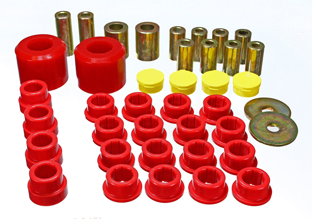 Energy Suspension 3.3196R Control Arm Bushing Set; Red; Rear; Performance Polyurethane; - Truck Part Superstore