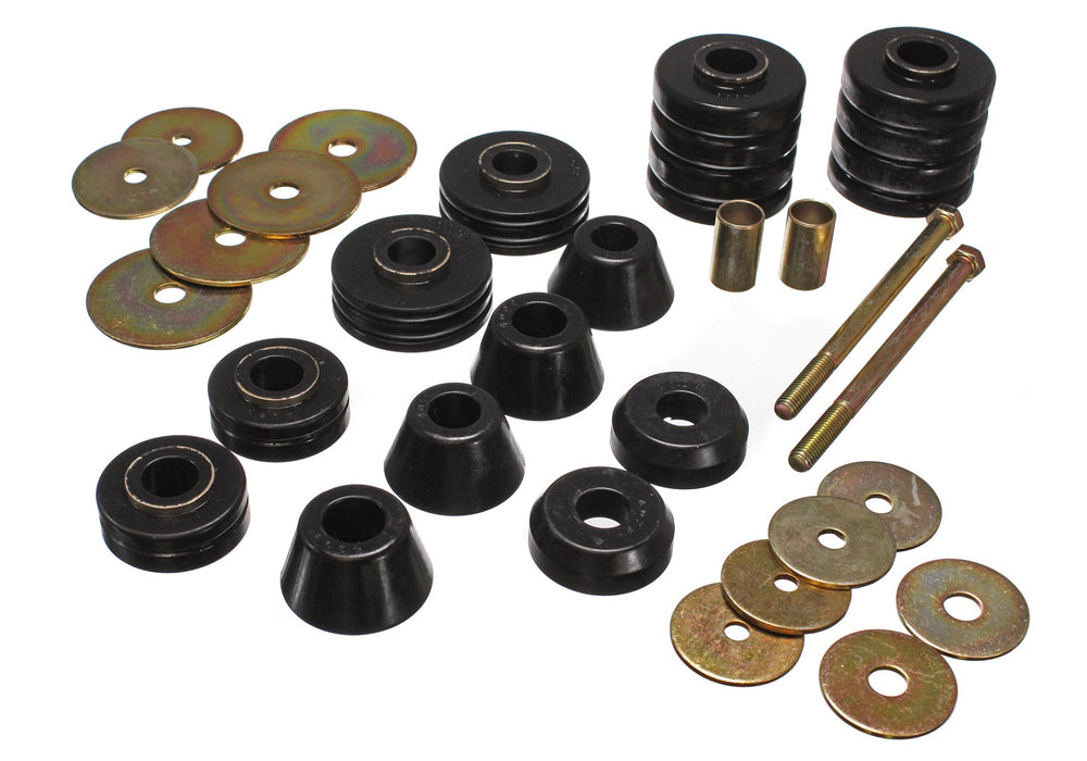 Energy Suspension 3.4107G Body Cab Mount Set; Black; Performance Polyurethane; - Truck Part Superstore