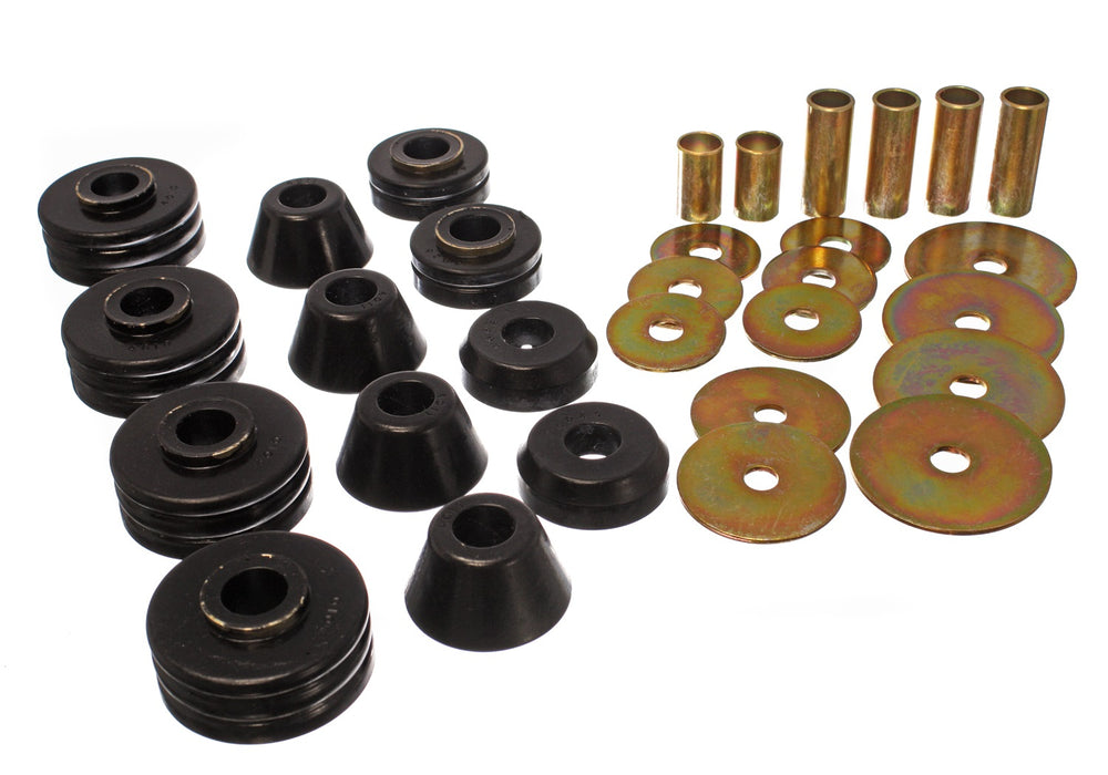 Energy Suspension 3.4109G Body Cab Mount Set; Black; Performance Polyurethane; - Truck Part Superstore