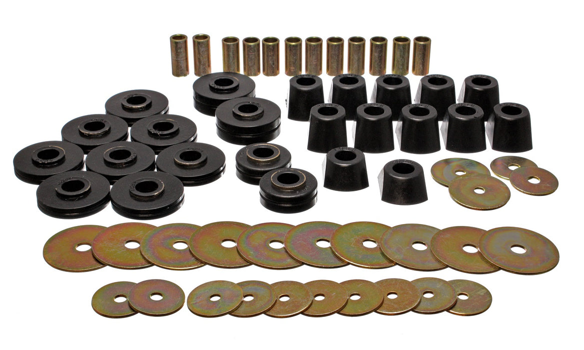 Energy Suspension 3.4110G Body Cab Mount Set; Black; Performance Polyurethane; - Truck Part Superstore