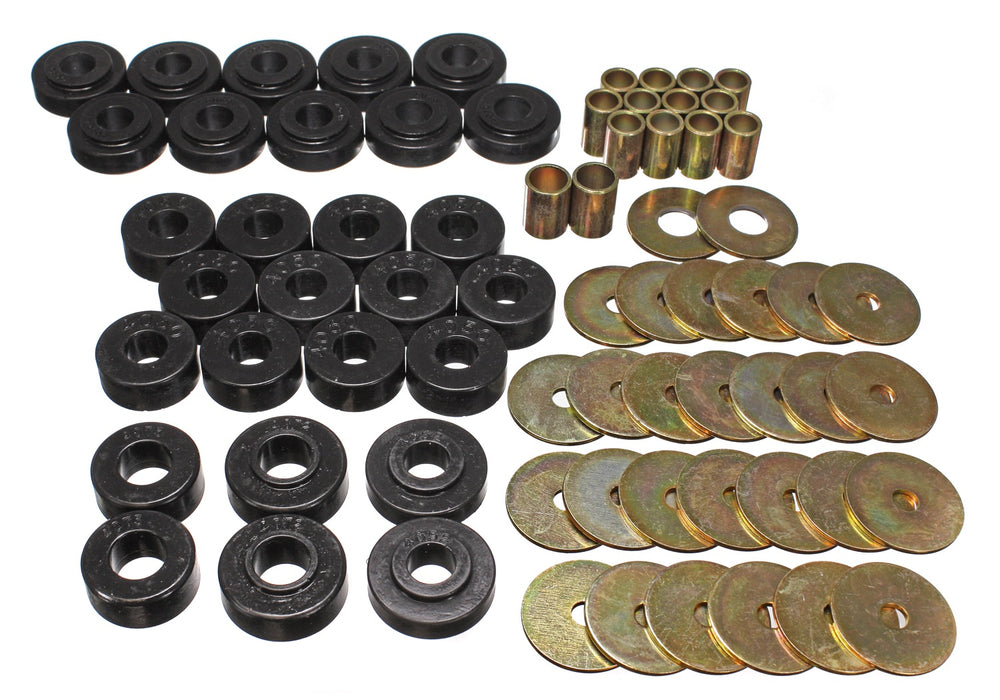 Energy Suspension 3.4111G Body Mount Set; Black; Performance Polyurethane; - Truck Part Superstore