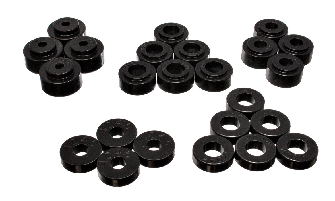 Energy Suspension 3.4113G Body Mount Set; Black; Performance Polyurethane; - Truck Part Superstore