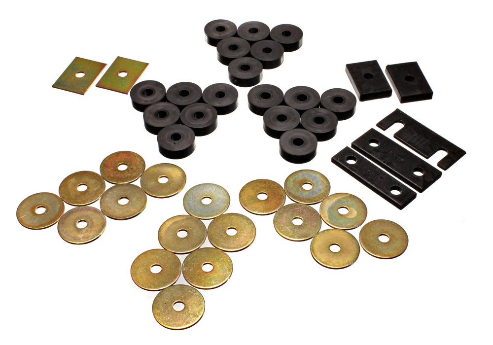 Energy Suspension 3.4119G Body Mount Set; Black; Performance Polyurethane; - Truck Part Superstore