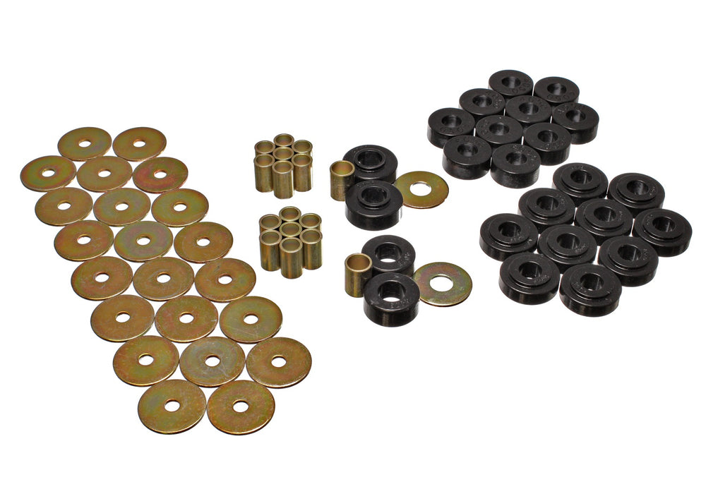 Energy Suspension 3.4128G Body Mount Set; Black; Performance Polyurethane; - Truck Part Superstore