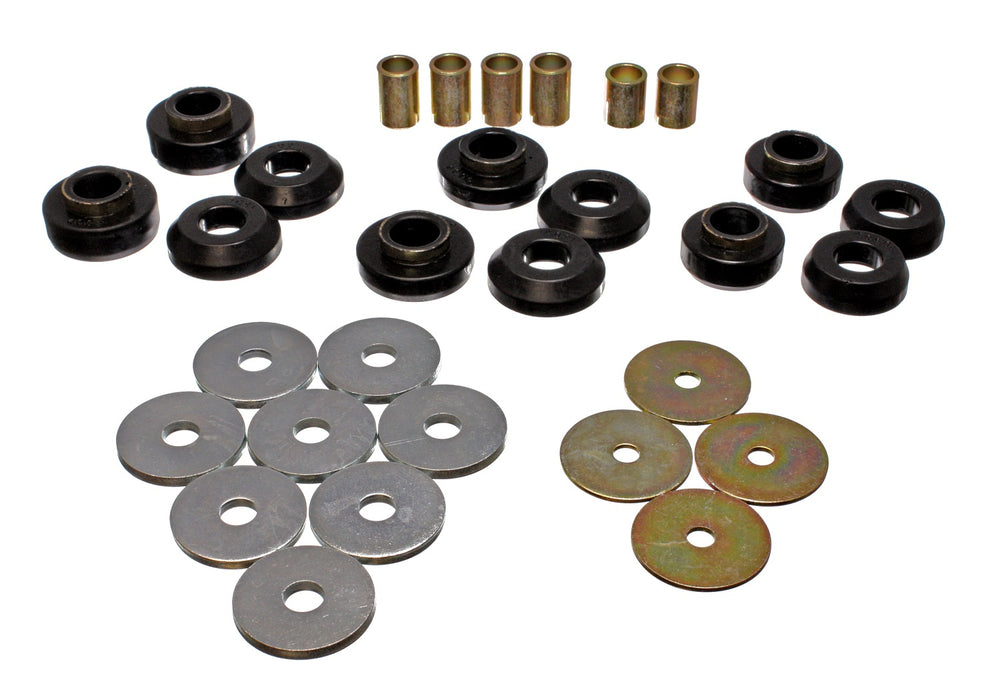 Energy Suspension 3.4129G Body Mount Set; Black; Performance Polyurethane; - Truck Part Superstore