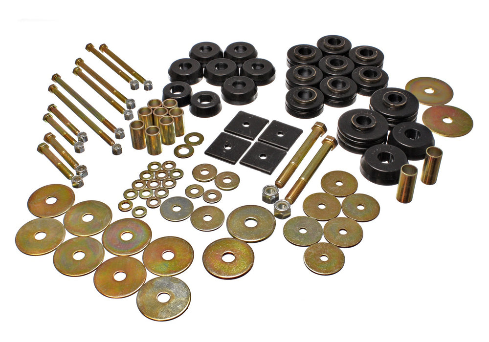Energy Suspension 3.4149G Body Mount Set; Black; Performance Polyurethane; - Truck Part Superstore