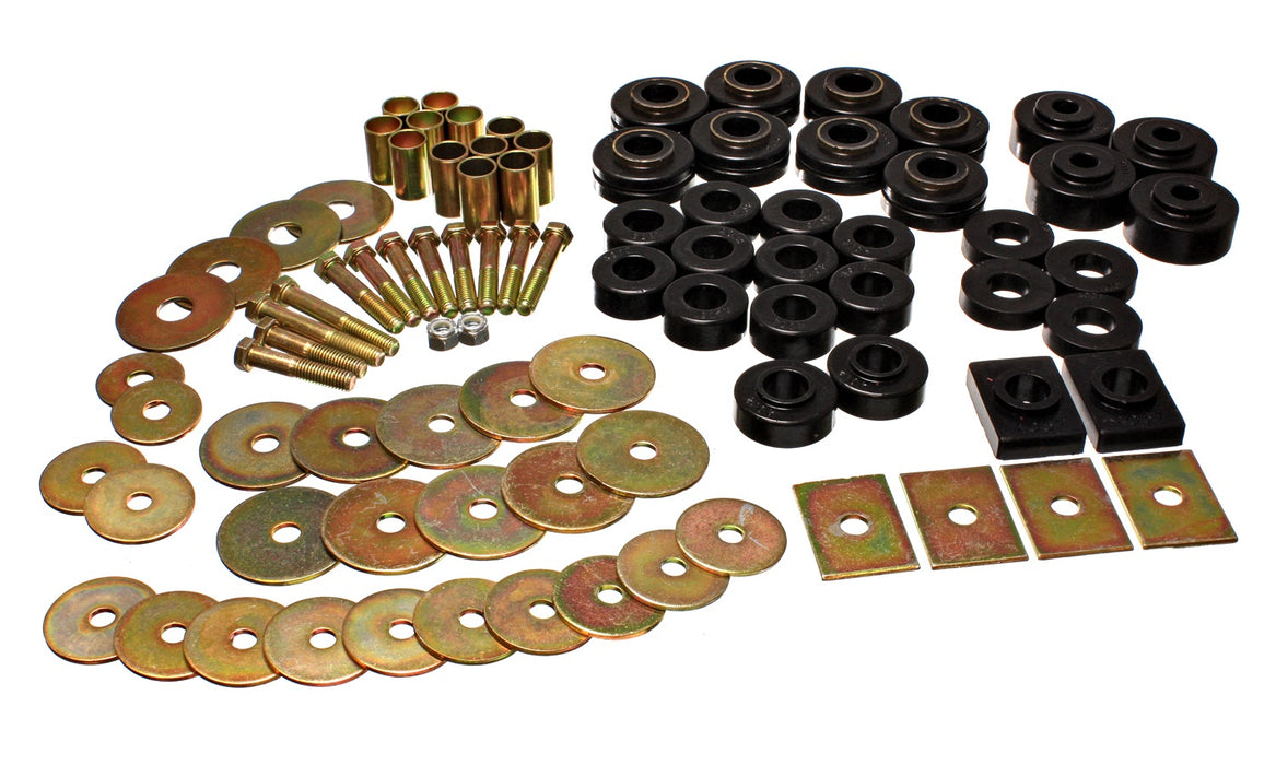 Energy Suspension 3.4155G Body Mount Set; Black; Performance Polyurethane; - Truck Part Superstore