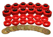 Energy Suspension 3.4156R Body Mount Set; Red; Performance Polyurethane; - Truck Part Superstore
