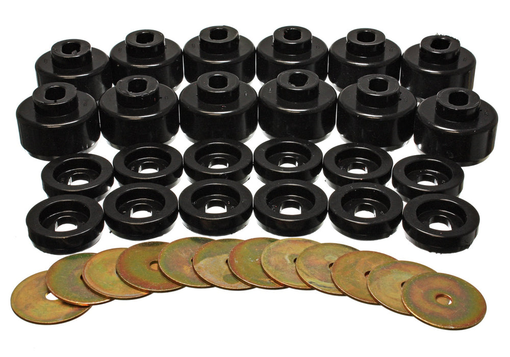 Energy Suspension 3.4156G Body Mount Set; Black; Performance Polyurethane; - Truck Part Superstore