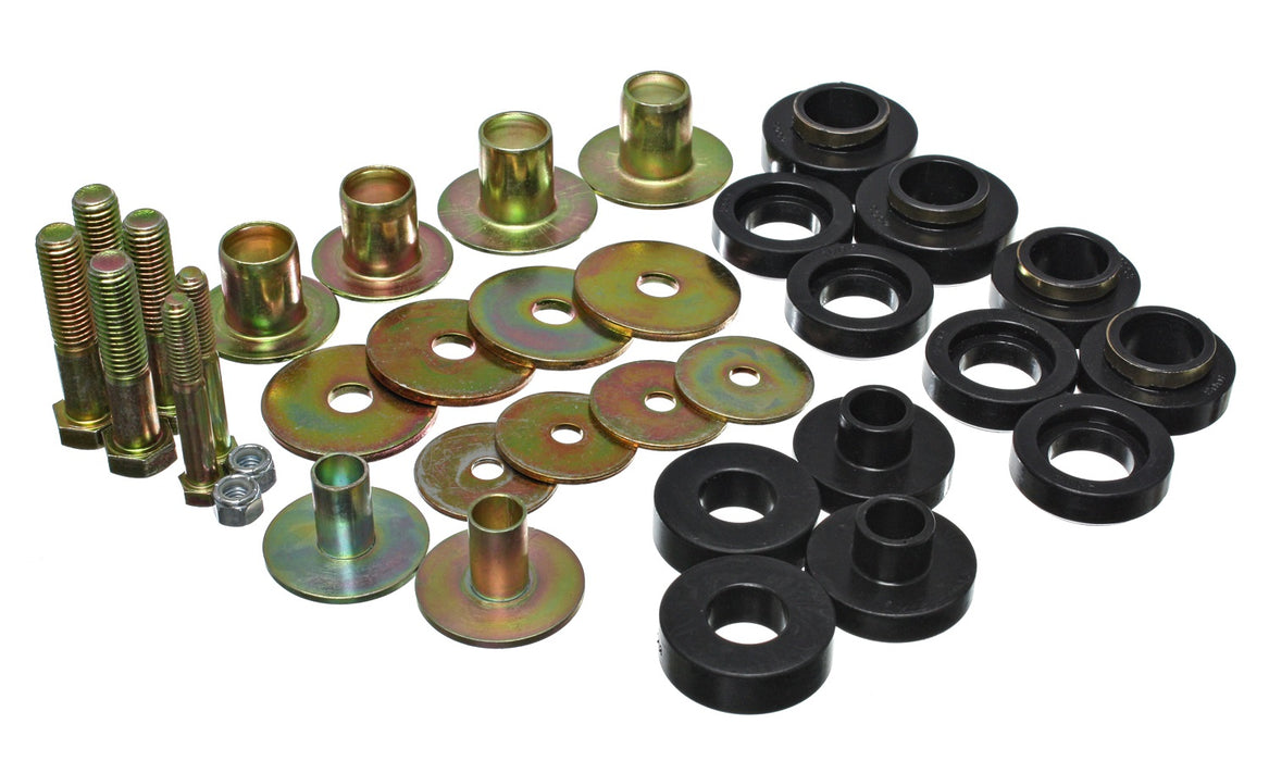 Energy Suspension 3.4157G Sub-Frame Bushing Set; Black; 1 in. ID Core Support; Performance Polyurethane; - Truck Part Superstore