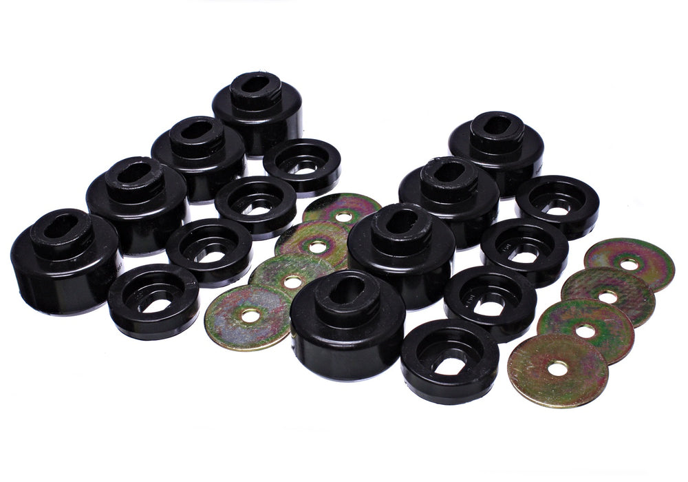 Energy Suspension 3.4162G Body Mount Set; Black; Must Reuse All Metal Parts; - Truck Part Superstore