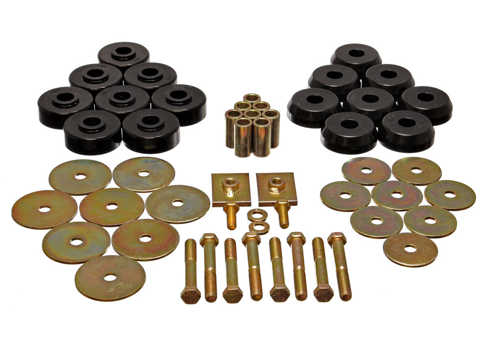 Energy Suspension 3.4166G Body Mount Set; Black; Performance Polyurethane; - Truck Part Superstore
