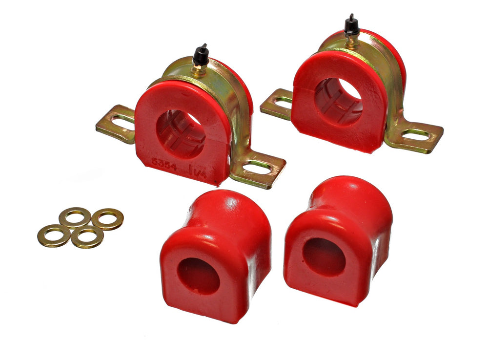 Energy Suspension 3.5186R Sway Bar Bushing Set; Red; Front; Bar Dia. 32mm; Performance Polyurethane; - Truck Part Superstore