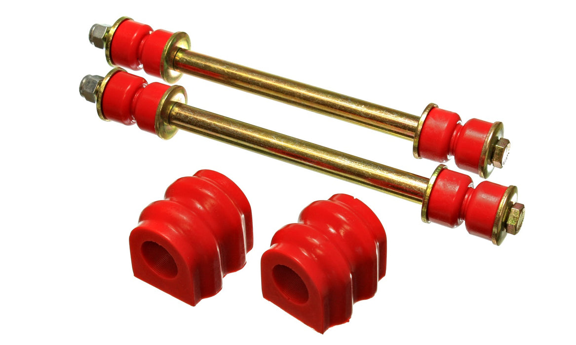 Energy Suspension 3.5223R Sway Bar Bushing Set; Red; Rear; Bar Dia. 23mm; Incl. Sway Bar End Links; - Truck Part Superstore