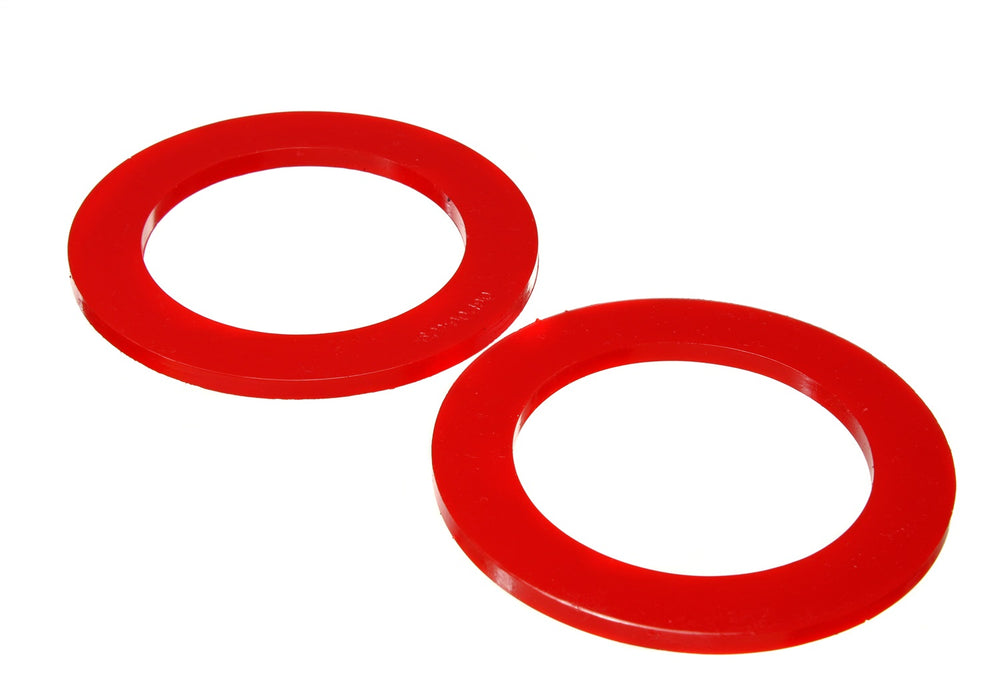 Energy Suspension 3.6116R Coil Spring Isolator Set; Red; Front Upper; 5.670 ID; 3.960 Length; .275 Thick; - Truck Part Superstore