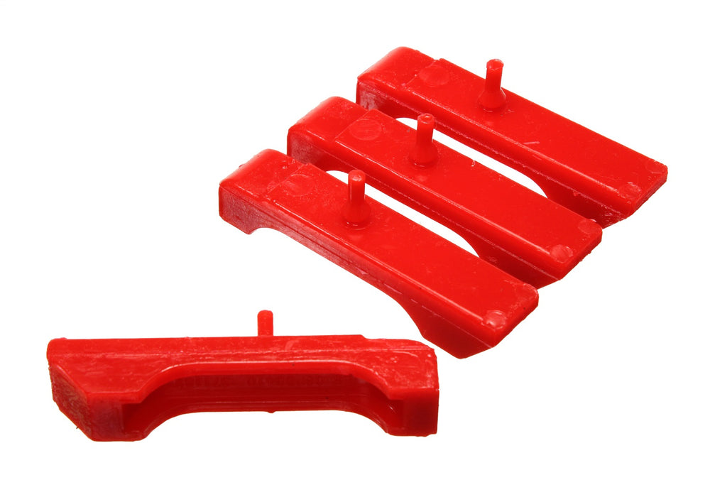 Energy Suspension 3.6117R Radiator Isolator Pad Set; Red; Small Block 3 Row; - Truck Part Superstore