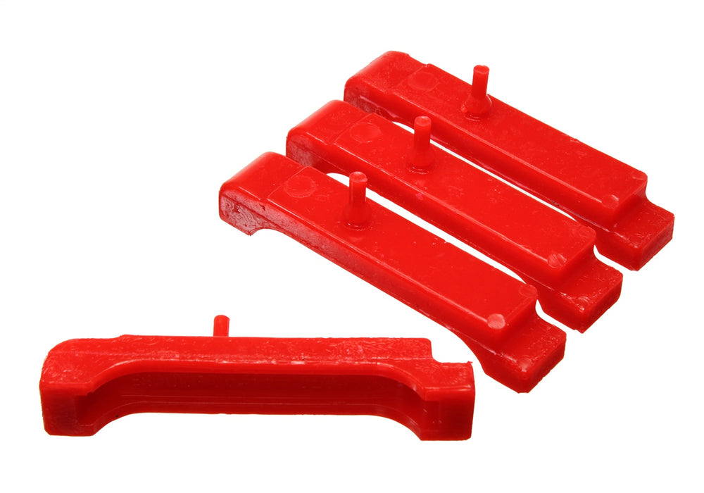 Energy Suspension 3.6118R Radiator Isolator Pad Set; Red; Big Block 4 Row; - Truck Part Superstore
