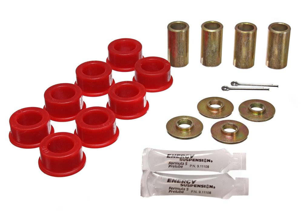 Energy Suspension 3.7102R Strut Rod Bushing Set; Red; Rear; Rod Eye OD 1.75 in.; Performance Polyurethane; - Truck Part Superstore