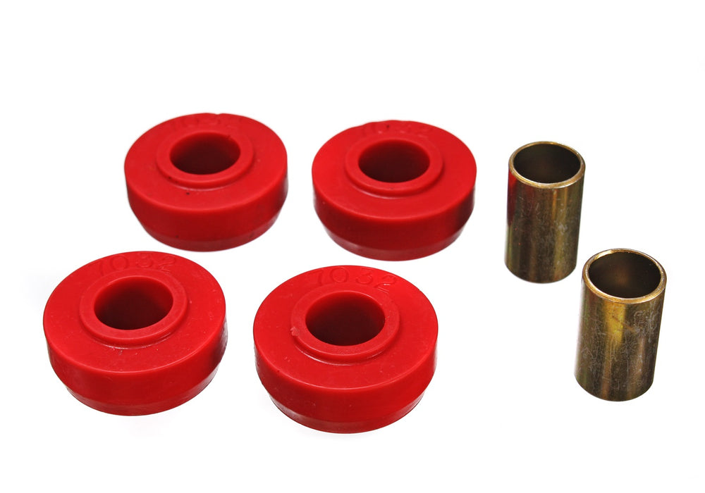Energy Suspension 3.7105R Strut Rod Bushing Set; Red; Front; Performance Polyurethane; - Truck Part Superstore