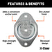 CURT 83601 1-3/8in. x 1-7/8in. Recessed Tie-Down Ring (1;200 lbs; Clear Zinc) - Truck Part Superstore