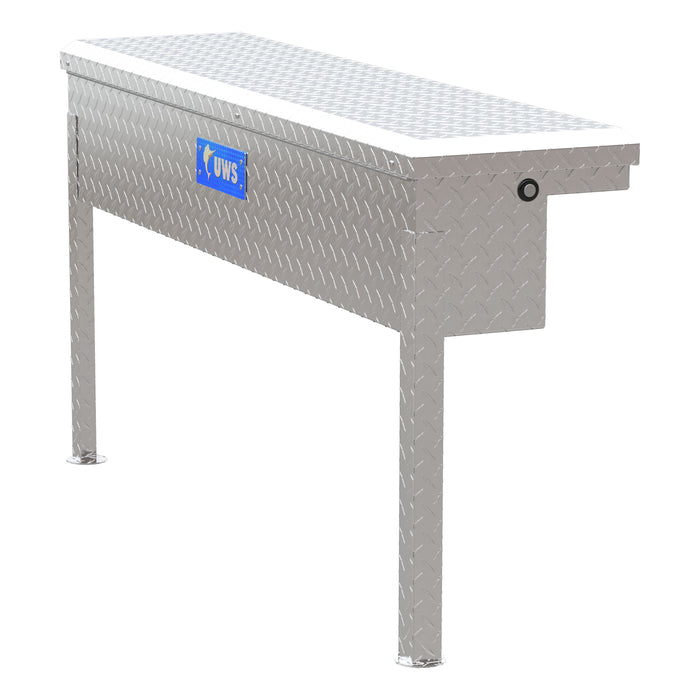 UWS EC30201 Bright Aluminum 48in. Truck Side Tool Box with Low Profile (Heavy Packaging) - Truck Part Superstore