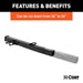CURT 45048 Receiver Tube Adapter (2-1/2in. to 2in. Shank; 4;500 lbs. GTW; 34in. Length) - Truck Part Superstore