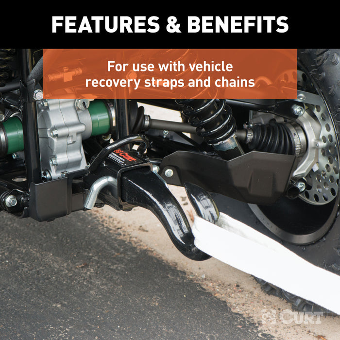 CURT 45500 CURT 45500 Forged Tow Hook Trailer Hitch Ball Mount; Fits 2-Inch Receiver - Truck Part Superstore