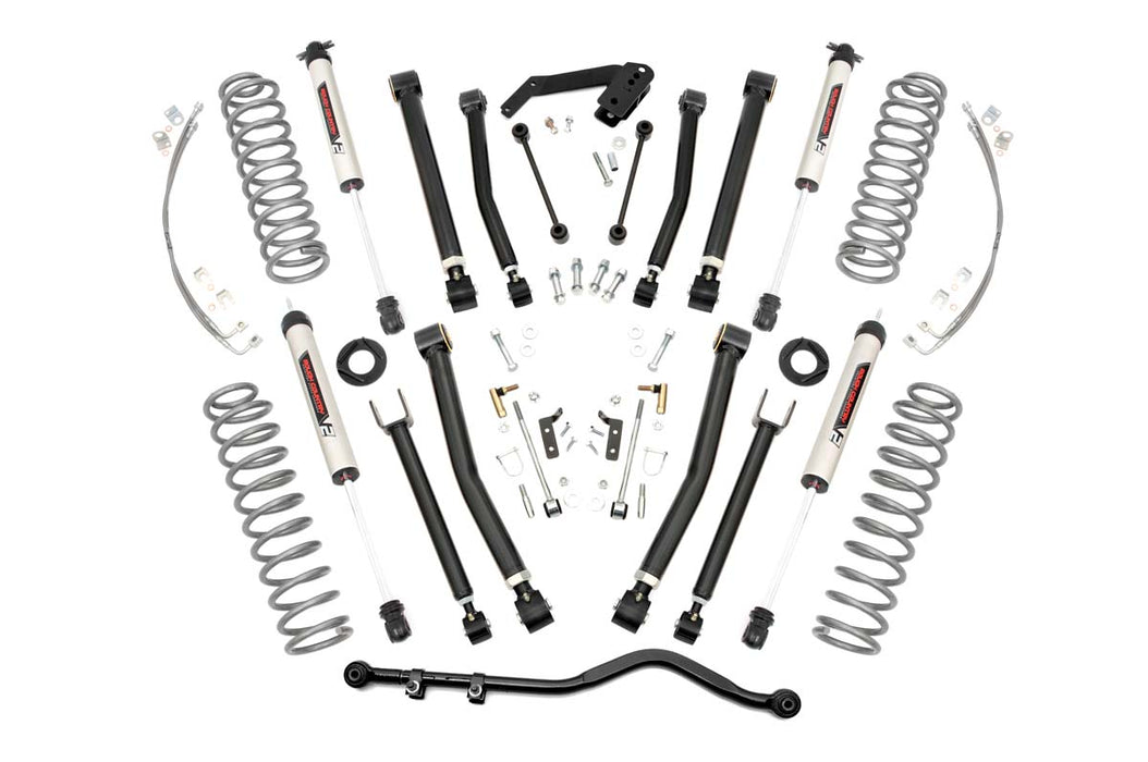 Rough Country 67470 4 Inch Jeep X-Series Suspension Lift Kit w/V2 Shocks 07-18 Wrangler JK Unlimited Rough Country - Truck Part Superstore