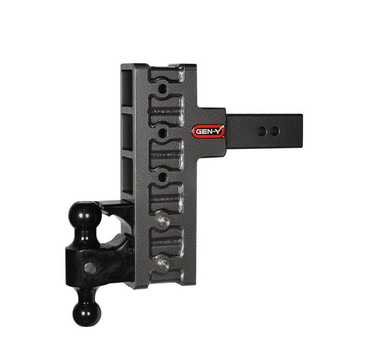 GEN-Y Hitch GH-1925 MEGA-DUTY 2.5" Shank 9" Offset Drop 3.5K TW 32K Hitch Dual-Ball & Pintle Lock - Truck Part Superstore