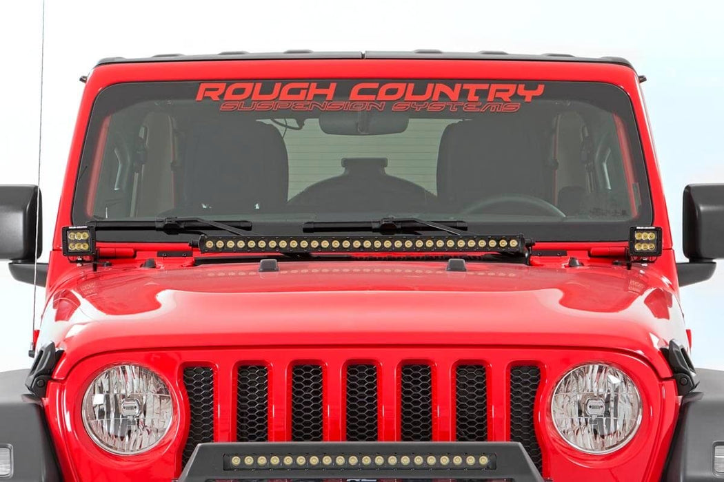 Rough Country 70054 Jeep 30 Inch LED Hood Kit 18-20 Wrangler JL, 20 Gladiator JT Black-Series Rough Country - Truck Part Superstore