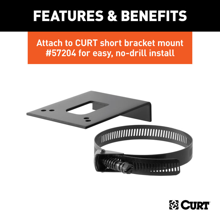 CURT 57208 Connector Mounting Bracket for 4-Way/6-Way Round (Packaged) - Truck Part Superstore