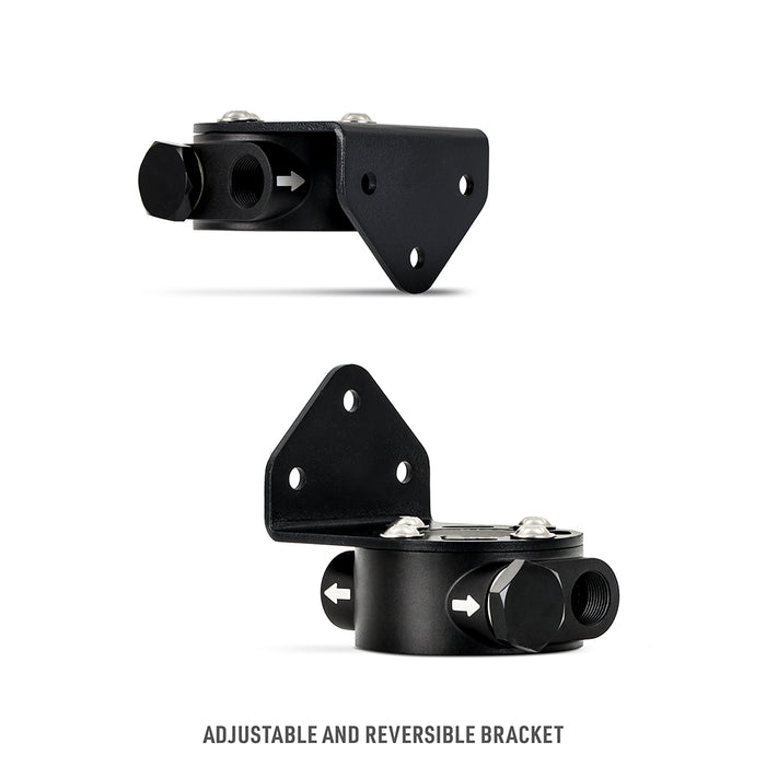 Mishimoto MMOC-RFH-M22BK Mishimoto Remote Oil Filter Mount, M22 X 1.5 Filter Thread, Black - Truck Part Superstore