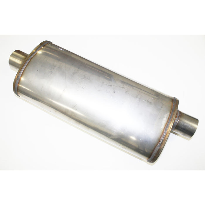 JBA Racing Headers 40-251800 Straight-Through 2.5" Muffler 304 SS Offset/Center - Truck Part Superstore