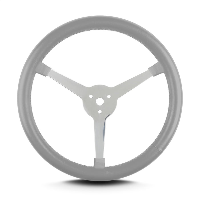 Lokar 40007 Lecarra Lake Steering Wheel; Light Grey; Polished 3 Spokes; - Truck Part Superstore