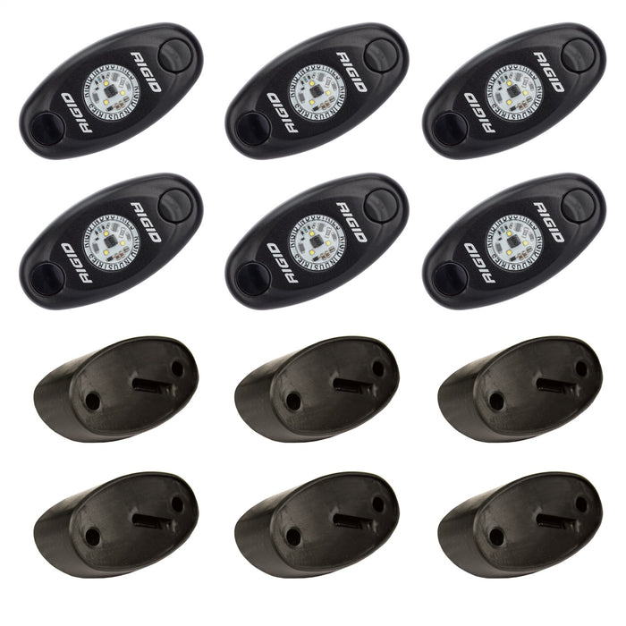 Rigid Industries 400293 Rock Light Kit Amber Set of 6 Lights A-Series RIGID Industries - Truck Part Superstore