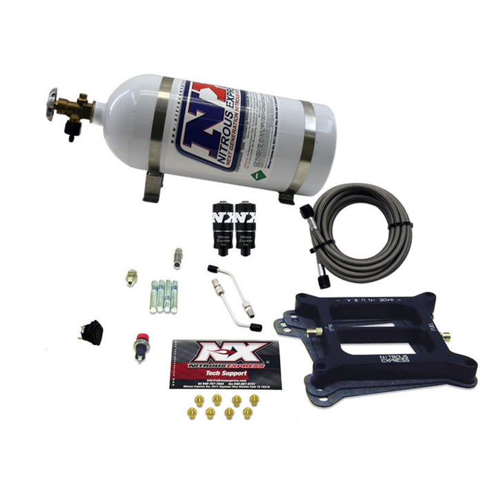 Nitrous Express 40040-10 4150 HITMAN 4-BBL (100-150-200HP) WITH 10LB BOTTLE - Truck Part Superstore